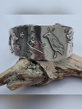 Jes MaHarry Retired Sterling Cuff Bracelet ❤️ Like New & GORGEOUS!!
